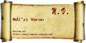 Mázi Veron névjegykártya